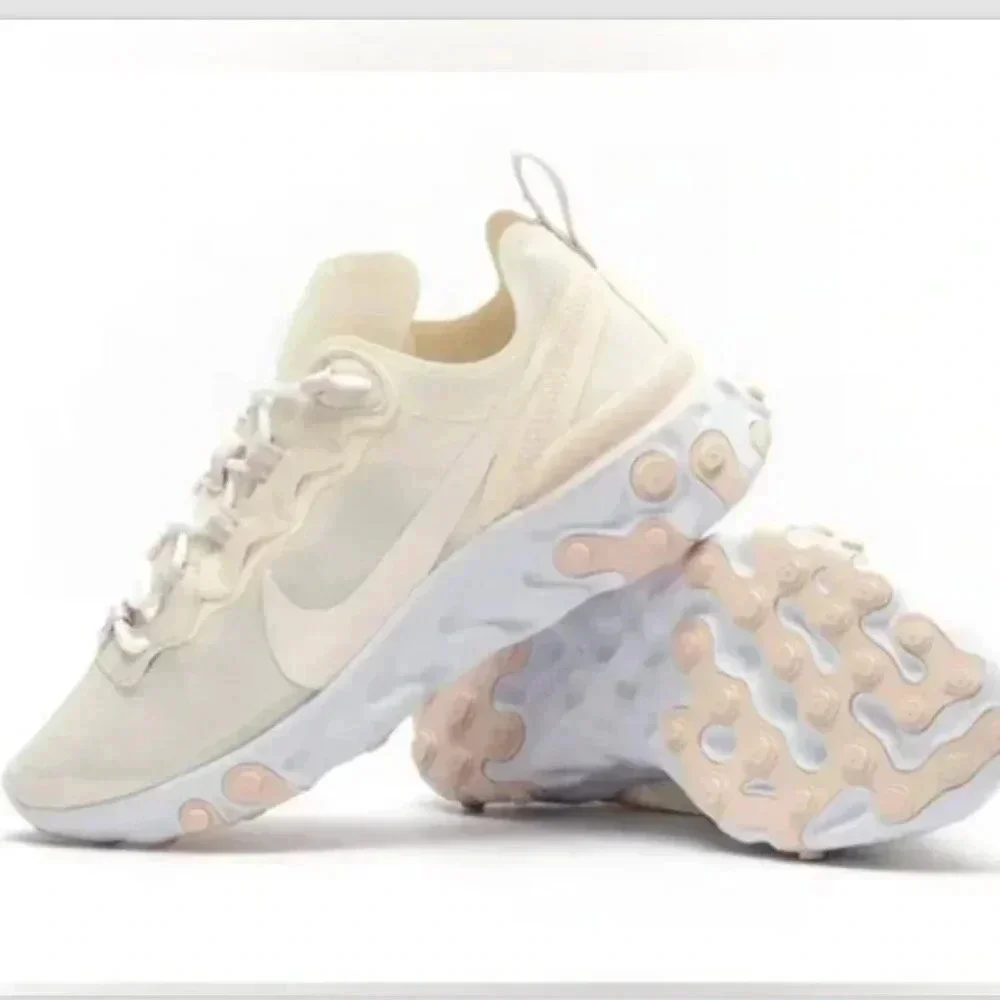 Nike React Element Track & Field Running Shoes Size 10 Ivory Pink Athletic - Picture 1 of 7